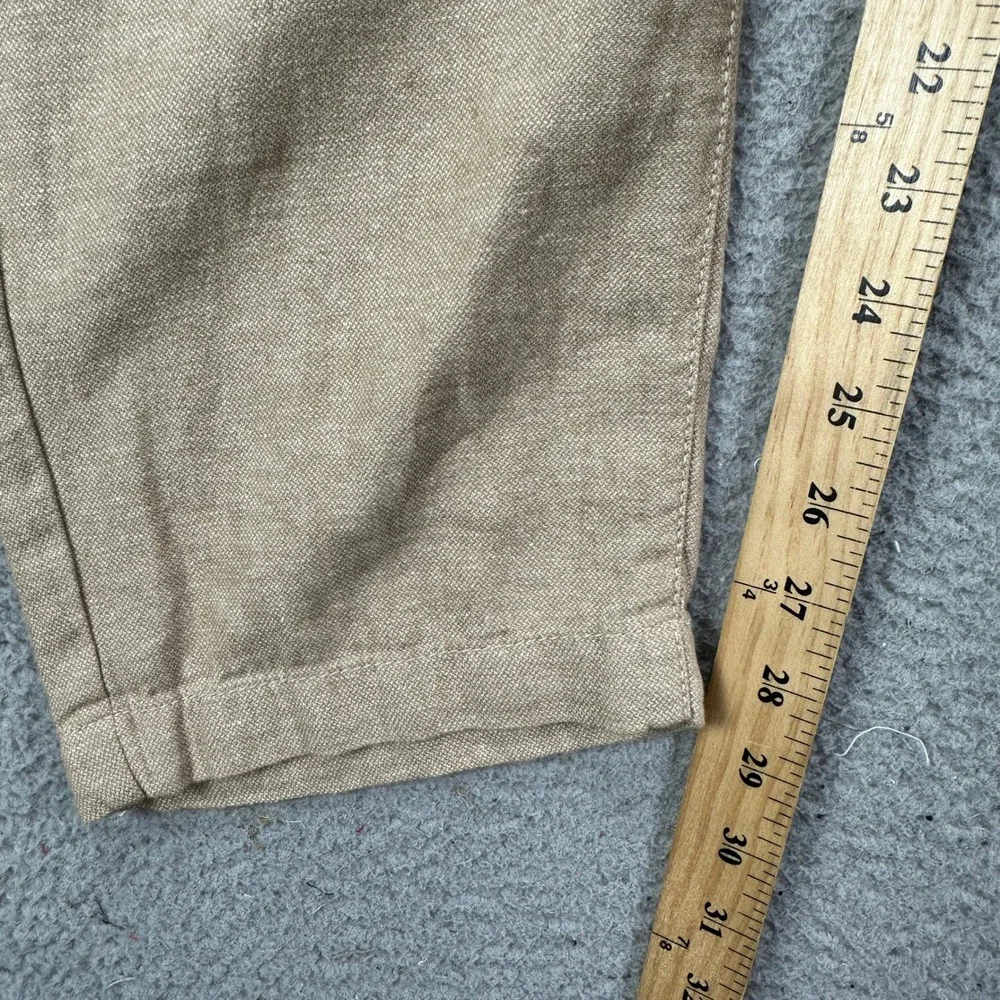 Banana‎ Republic Linen Blend Pants 38X30 Tan Drawstring Pocket Athletic Fit NEW